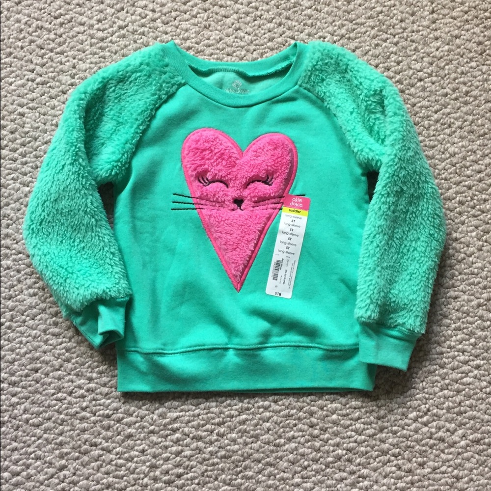 Girls Fuzzy Arm Sweatshirt Size‎ 5T